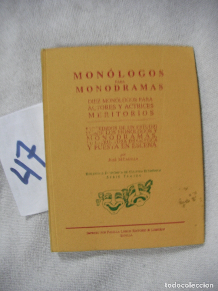Libros de segunda mano: MONOLOGOS PARA MELODRAMAS - Foto 1