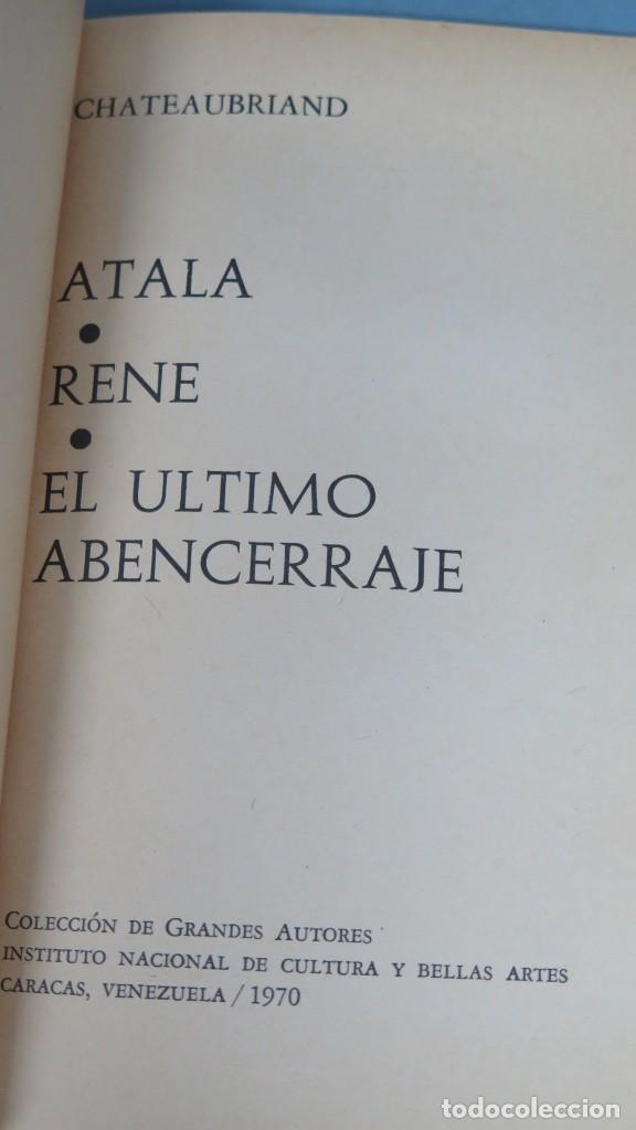 Libros de segunda mano: ATALA Y RENE. CHATEAUBRIAN. VENEZUELA - Foto 2