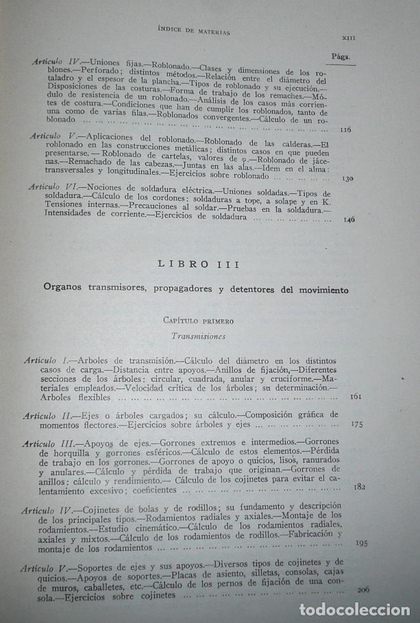 Libros de segunda mano: Mecanismos (C&aacute;lculo y construcci&oacute;n) - Celso M&aacute;ximo del Coso (Editorial Dossat, 1961) - Foto 6