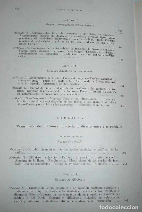 Libros de segunda mano: Mecanismos (C&aacute;lculo y construcci&oacute;n) - Celso M&aacute;ximo del Coso (Editorial Dossat, 1961) - Foto 7