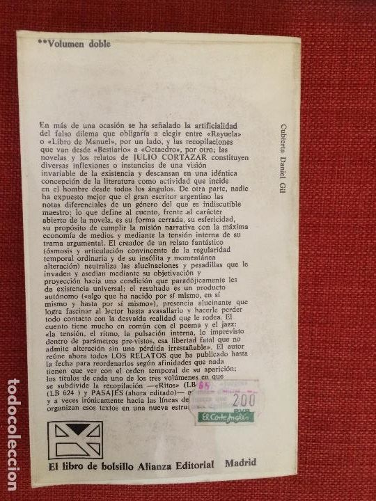 Libros de segunda mano: Julio Cort&aacute;zar &ndash; Los relatos 3. Pasajes - Foto 2