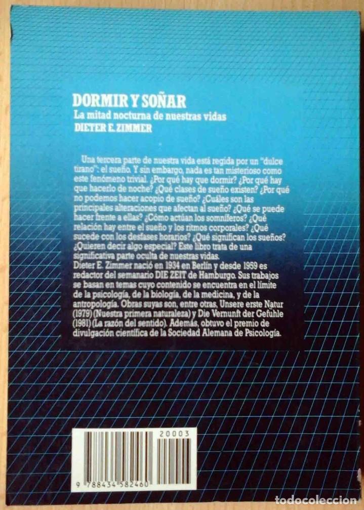 Libros de segunda mano: Dormir y so&ntilde;ar (Dieter E. Zimmer) Biblioteca Cient&iacute;fica Salvat 1988 - Foto 3