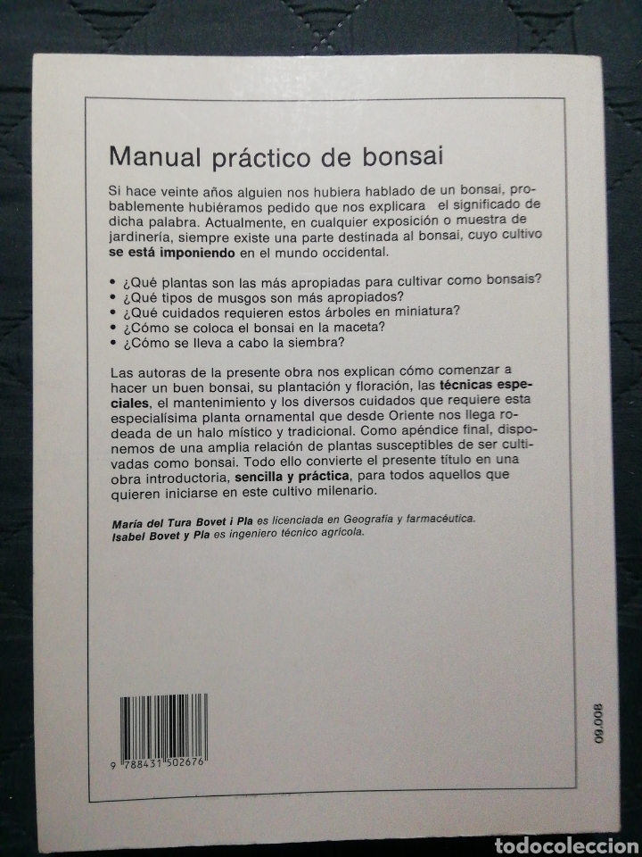 Libros de segunda mano: MANUAL PR&Aacute;CTICO DE BONSAI. ISABEL BOVET - Foto 2