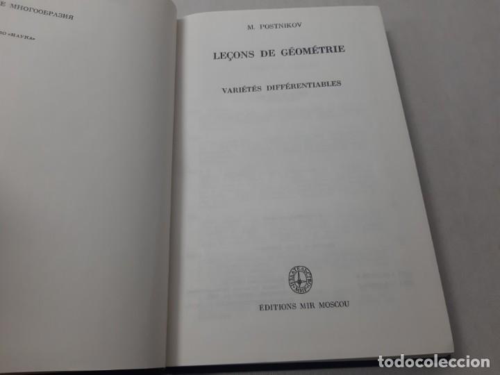 Libros de segunda mano: Le&ccedil;ons de G&eacute;om&eacute;trie: : vari&eacute;t&eacute;s diff&eacute;rentiablesPostnikov (1994) - Postnikov, M. - Foto 4