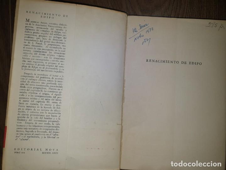 Libros de segunda mano: Renacimiento de Edipo. Editorial Nova, Buenos Aires, 1960. - Foto 2