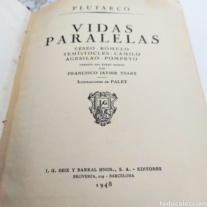 Libros de segunda mano: Vidas paralelas, Plutarco tomo l . (1948.). - Foto 2