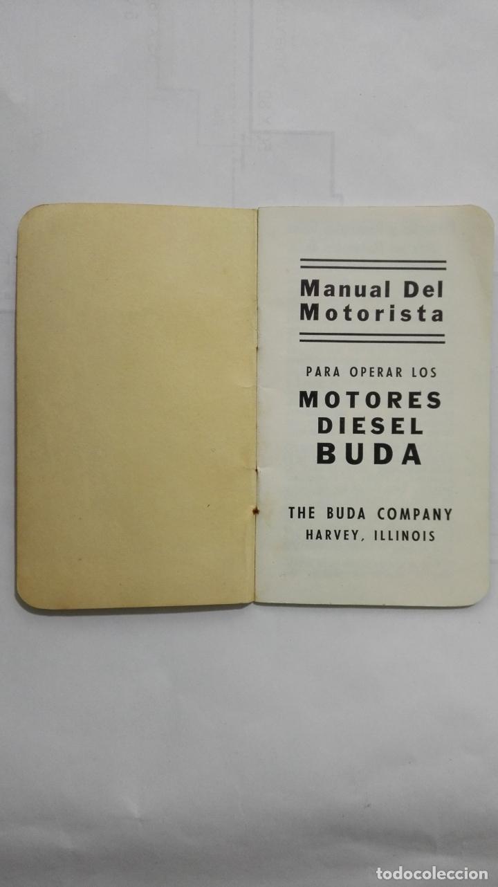 Libros de segunda mano: MANUAL DEL MOTORISTA PARA OPERAR LOS MOTORES DIESEL BUDA, THE BUDA COMPANY HARVEY, ILLINOIS