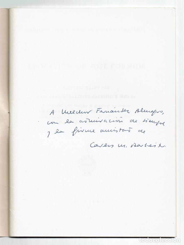 Libros de segunda mano: [Dedicatoria aut&oacute;grafa del autor] Mart&iacute;nez-Barbeito y Mor&aacute;s, Carlos. Evocacion de Jos&eacute; Cornide. - Foto 2