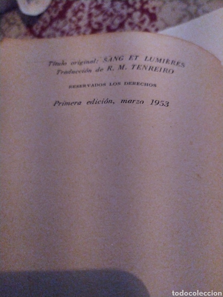Libros de segunda mano: Luces y sangre : 1&deg;Edicion editorial juventud 1953 . - Foto 4