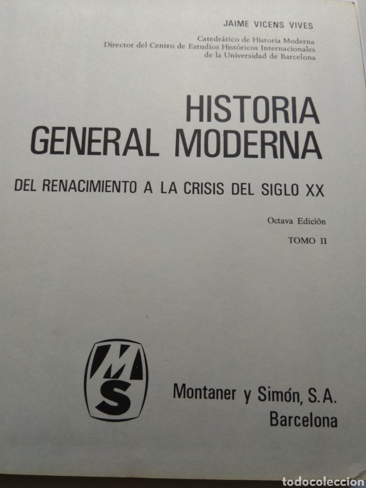 Libros de segunda mano: HISTORIA GENERAL MODERNA 2 TOMOS/JAIME VICENS VIVES - Foto 10
