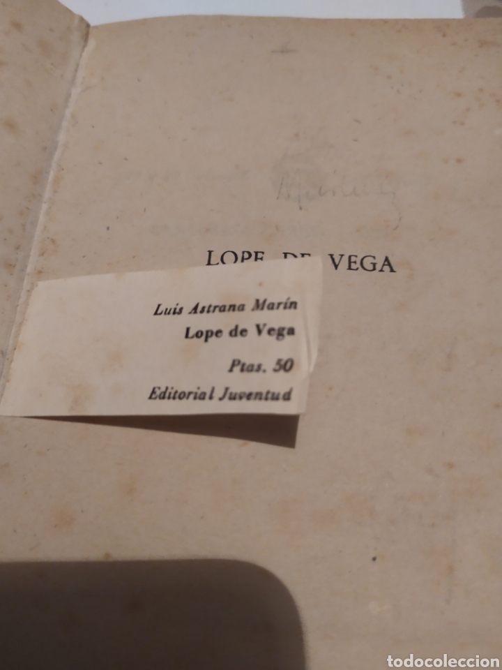 Libros de segunda mano: L&Oacute;PEZ DE VEGA Editorial juventud 1&deg; edicion (1963). - Foto 3