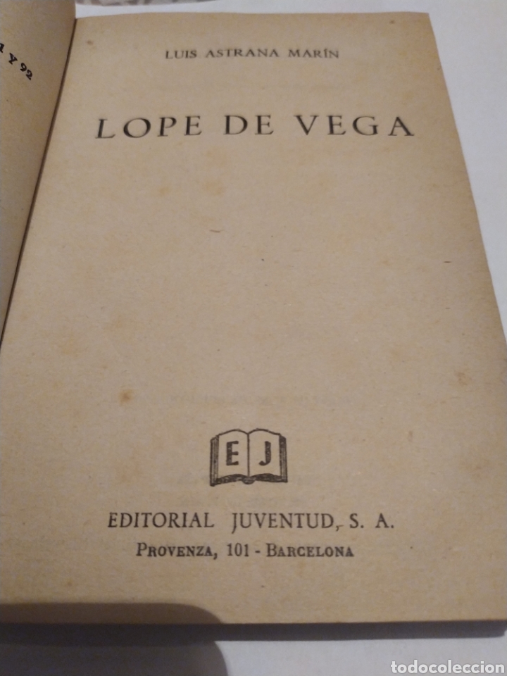 Libros de segunda mano: L&Oacute;PEZ DE VEGA Editorial juventud 1&deg; edicion (1963). - Foto 4