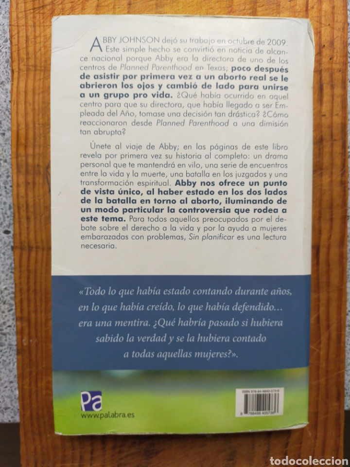 Libros de segunda mano: Sin planificar. Abby Johnson. ISBN 9788498405736 - Foto 2