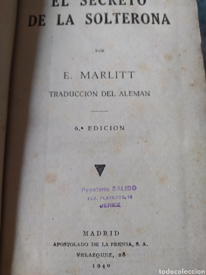 Libros de segunda mano: El secreto de la solterona. - Foto 2