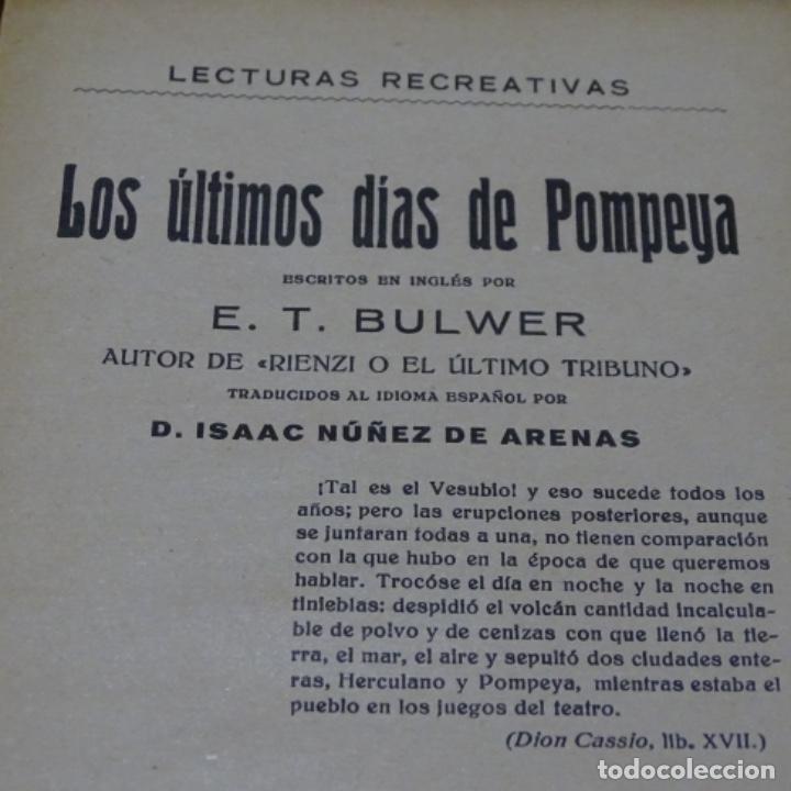Libros de segunda mano: Los ultimos d&iacute;as de pompeya.e. T. Bulwer.1923. - Foto 2