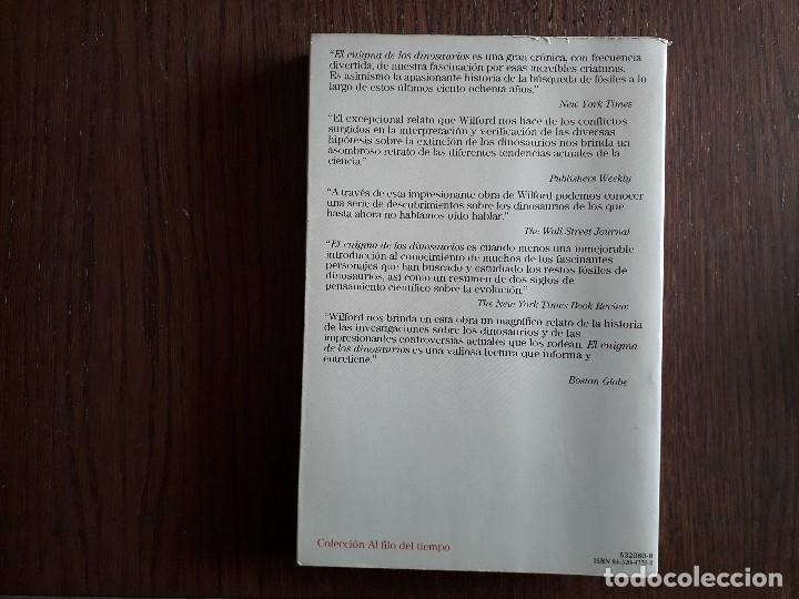 Libros de segunda mano: libro usado, El enigma de los dinosaurios, John Noble Wilford. Planeta. - Foto 3