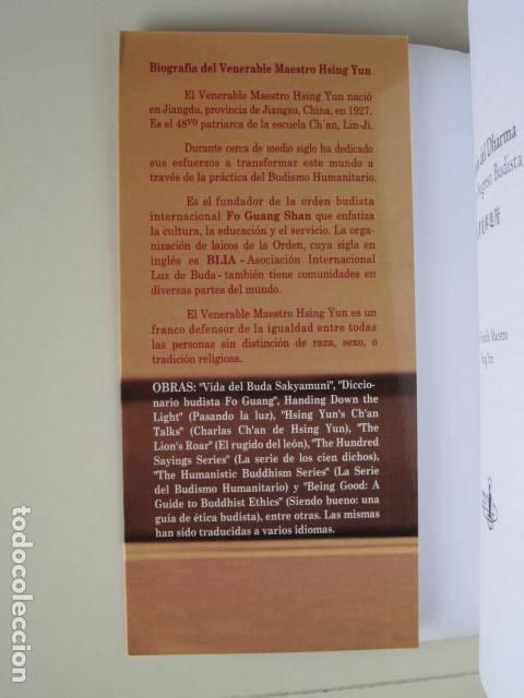 Libros de segunda mano: EL CORAZ&Oacute;N DEL DHARMA. PR&Aacute;CTICA Y PROGRESO BUDISTA. HSING YUN. TRAD. OSCAR A. DE MASI. 2009. - Foto 6