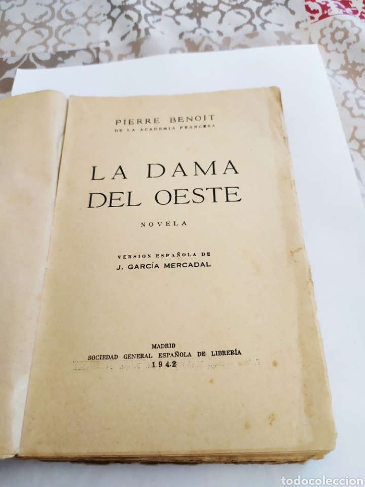 Libros de segunda mano: La dama del oeste por Pierre Benoit 1942. - Foto 2