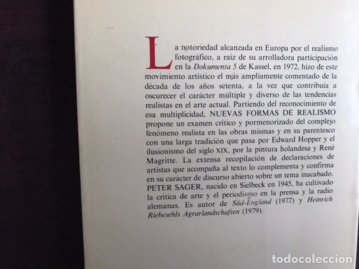 Libros de segunda mano: Peter Sager: Nuevas formas de realismo. Alianza Forma 19 - Foto 3