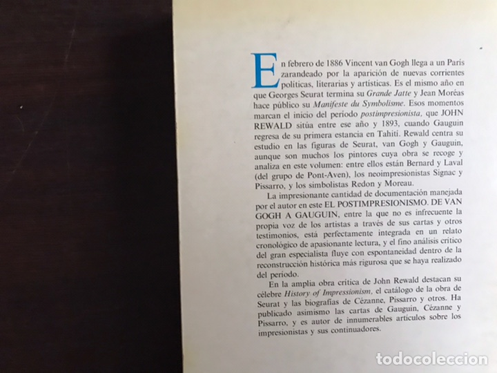 Libros de segunda mano: John Rewald: El Postimpresionismo. Alianza forma 31 - Foto 3