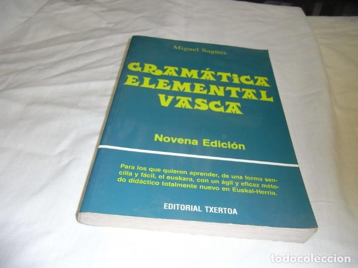 Libros de segunda mano: Miguel Sagues,Gramatica elemental vasca, Editorial Txertoa - Foto 1