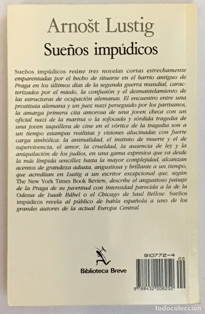 Libros de segunda mano: SUE&Ntilde;OS IMP&Uacute;DICOS / ARNOST LUSTIG / SEIX BARRAL - Foto 5