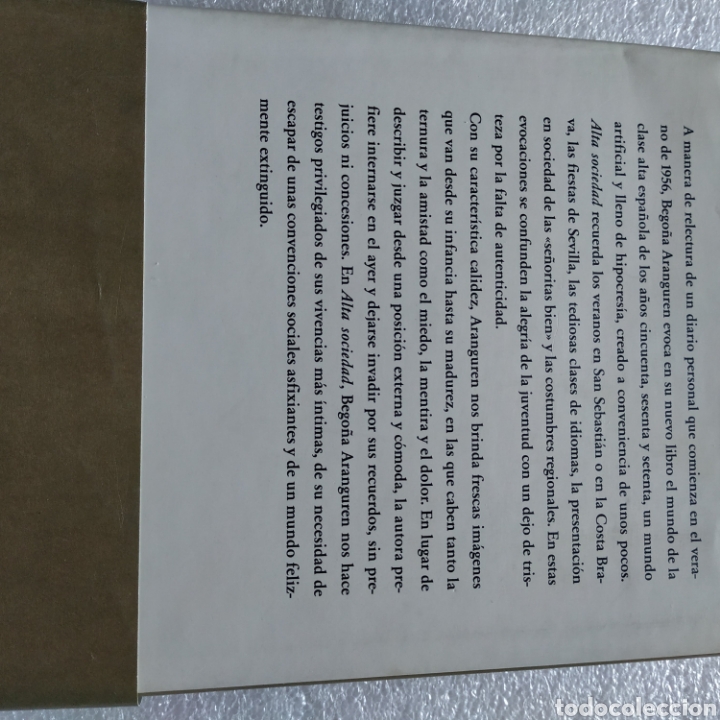 Libros de segunda mano: Alta Sociedad. Bego&ntilde;a Aranguren. 2 edici&oacute;n - Foto 2