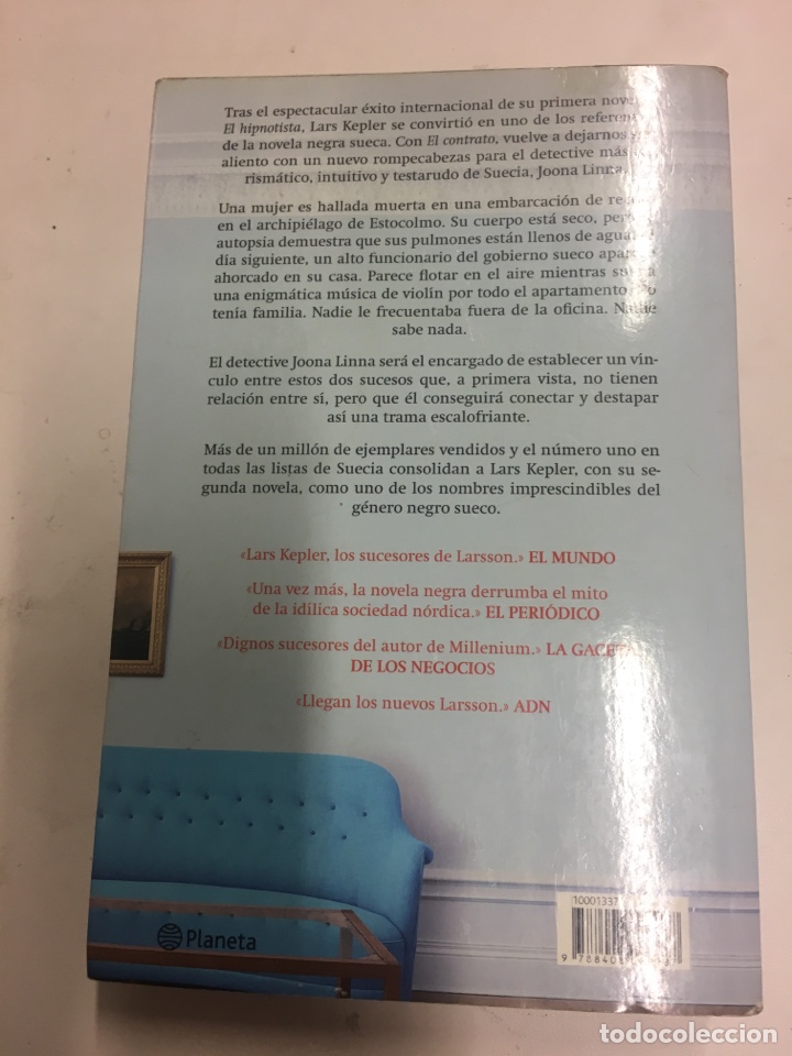 Libros de segunda mano: El CONTRATO - Kepler,Lars planeta internacional - Foto 2