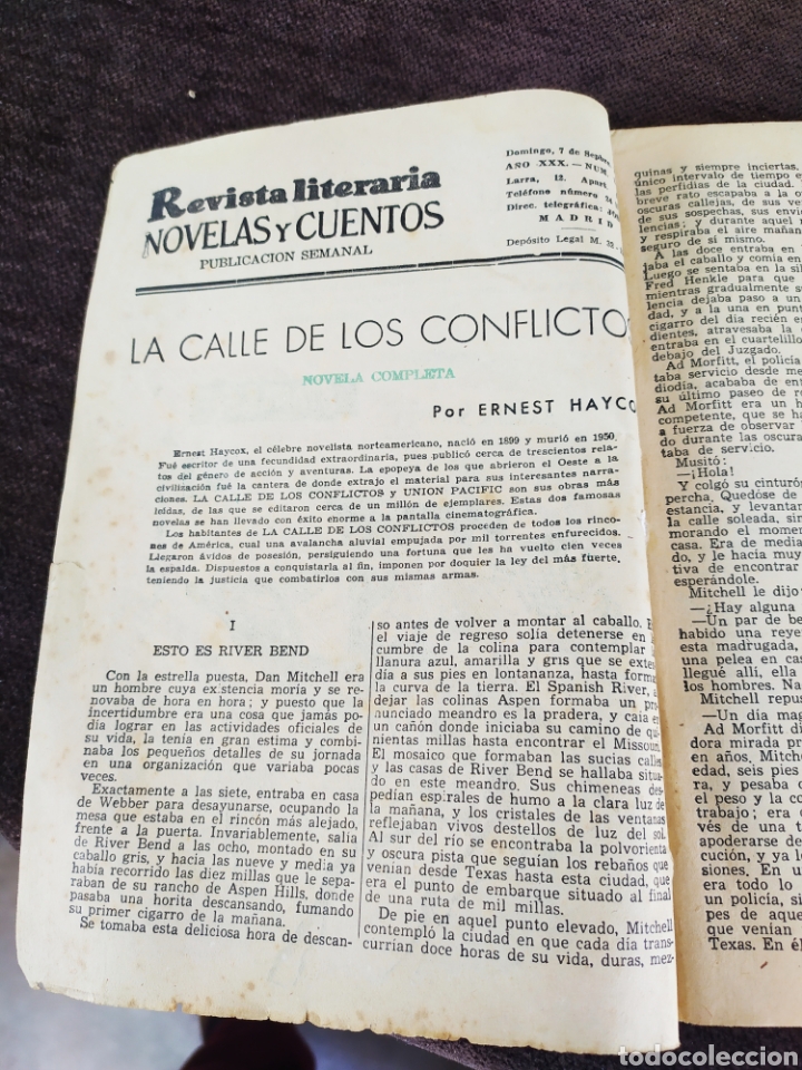 Libros de segunda mano: LA CALLE DE LOS CONFLICTOS Por Ernest Haycox - Foto 2