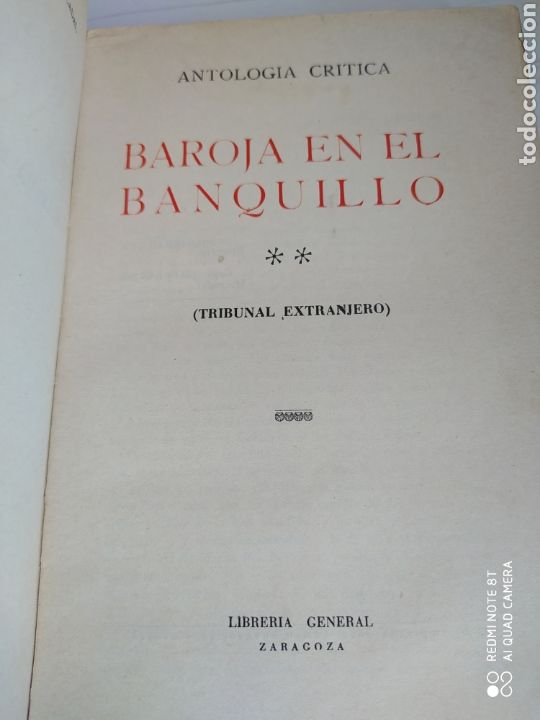 Libros de segunda mano: BAROJA EN EL BANQUILLO - ANTOLOGIA CRITICA - Foto 6