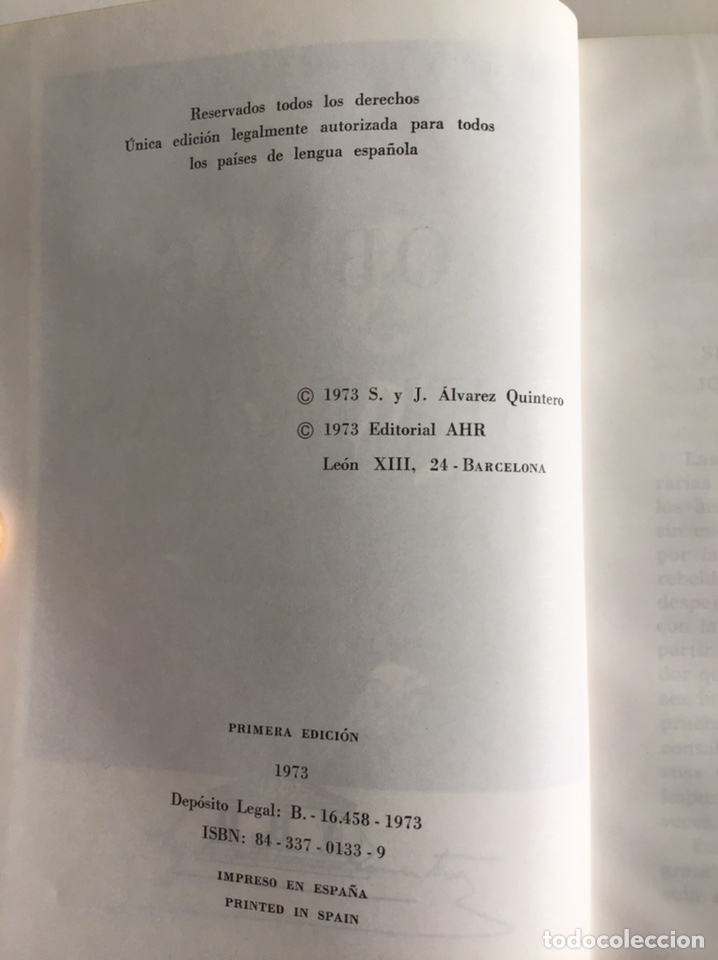 Libros de segunda mano: HERMANOS &Aacute;LVAREZ QUINTERO / OBRAS SELECTAS / CARROGGIO - Foto 6