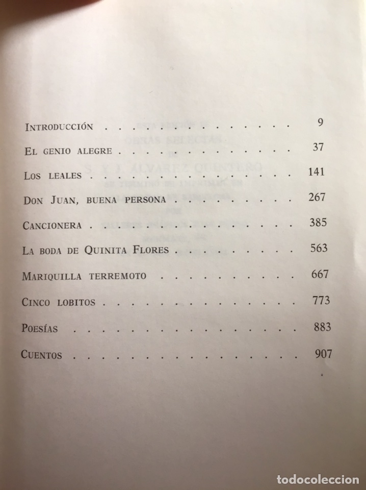 Libros de segunda mano: HERMANOS &Aacute;LVAREZ QUINTERO / OBRAS SELECTAS / CARROGGIO - Foto 7