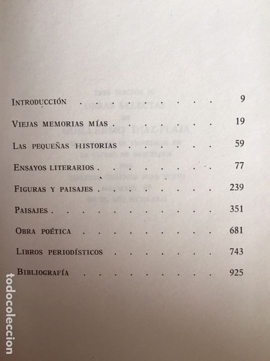 Libros de segunda mano: GUILLERMO D&Iacute;AZ-PLAJA / OBRAS SELECTAS / CARROGGIO - Foto 7
