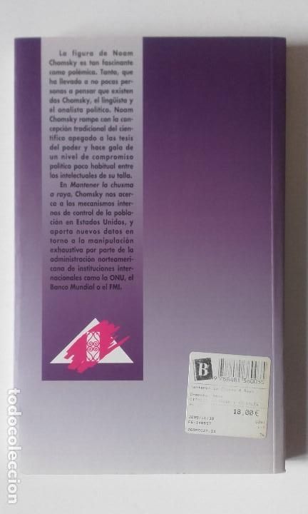 Libros de segunda mano: Mantener la chusma a raya. Noam Chomsky - Foto 2