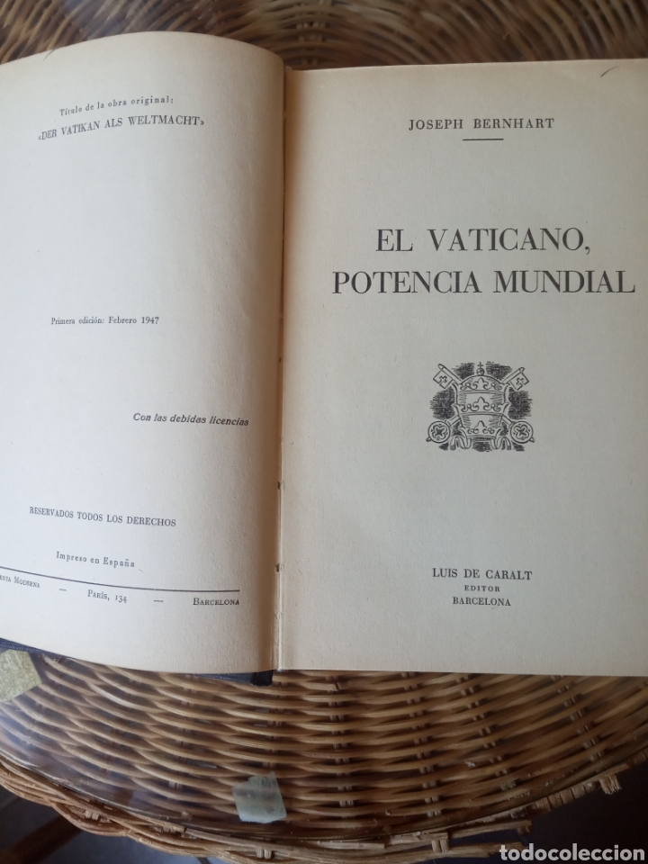 Libros de segunda mano: Joseph Bernhart El Vaticano Potencia Mundial - Foto 3