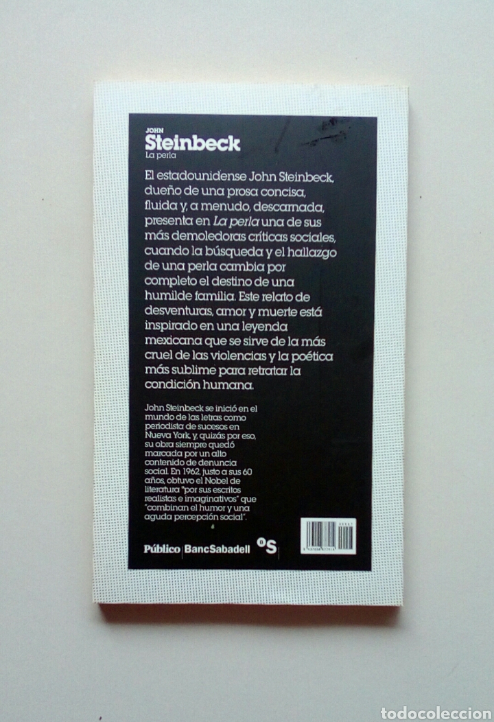 Libros de segunda mano: John Steinbeck - La perla, Colecci&oacute;n Premios Nobel, Publico, 2010. Spain. - Foto 3