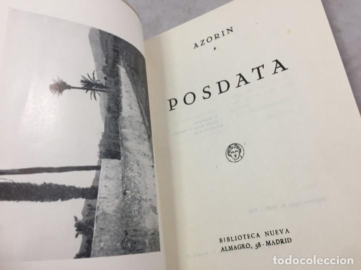 Libros de segunda mano: AZOR&Iacute;N POSDATA ED BIBLIOTECA NUEVA 1959 1&ordf; EDICI&Oacute;N - Foto 3