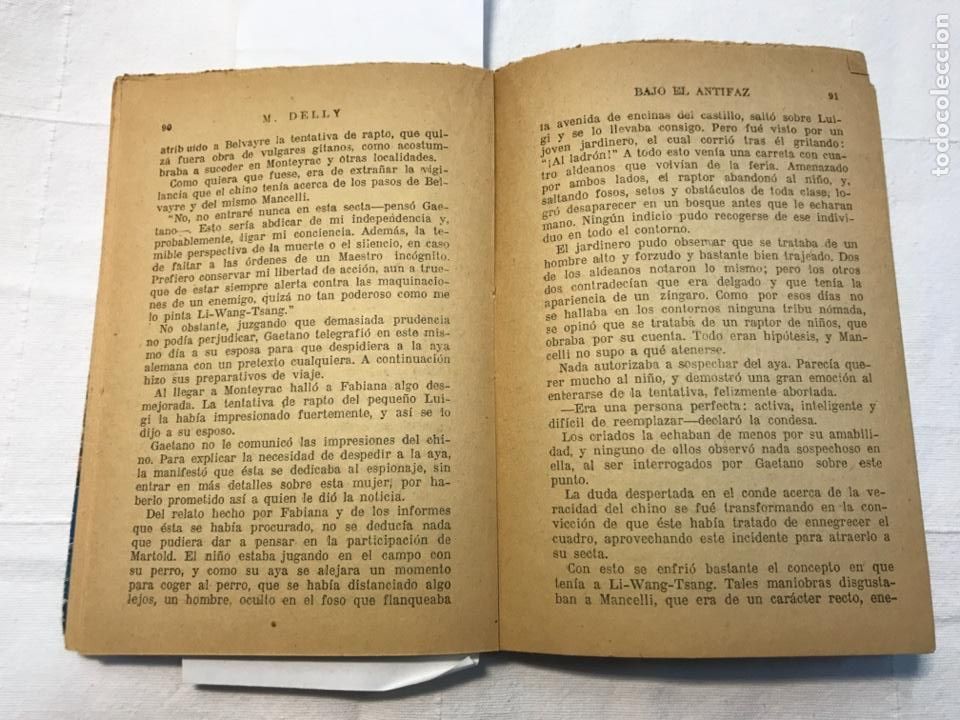 Libros de segunda mano: Bajo el antifaz / M. DELLY .- - Foto 2