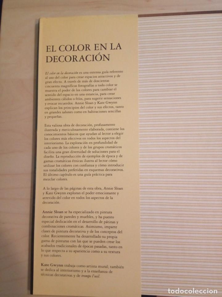 Libros de segunda mano: EL COLOR EN LA DECORACI&Oacute;N. EDITORIAL BLUME - Foto 3