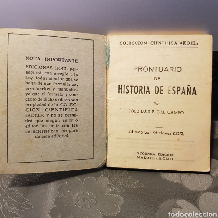 Libros de segunda mano: Prontuario de historia de Espa&ntilde;a - Koel - Foto 3