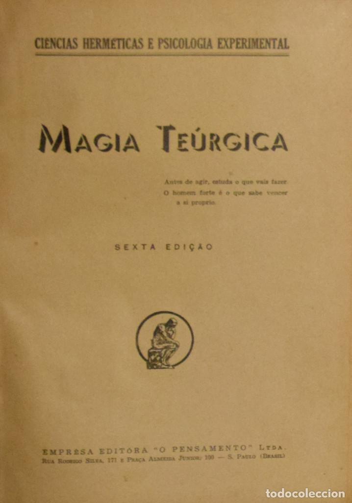 Libros de segunda mano: MAGIA TE&Uacute;RGICA -  AN&Oacute;NIMO - Foto 1