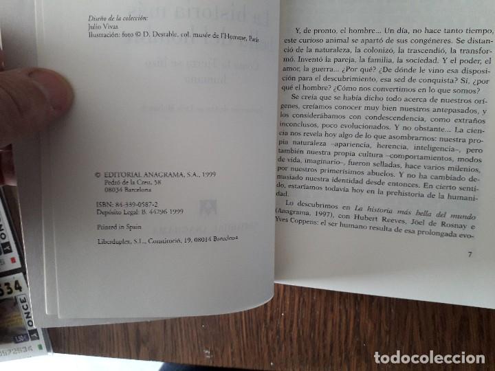Libros de segunda mano: libro usado, La historia m&aacute;s bella del hombre, editorial Anagrama. - Foto 3