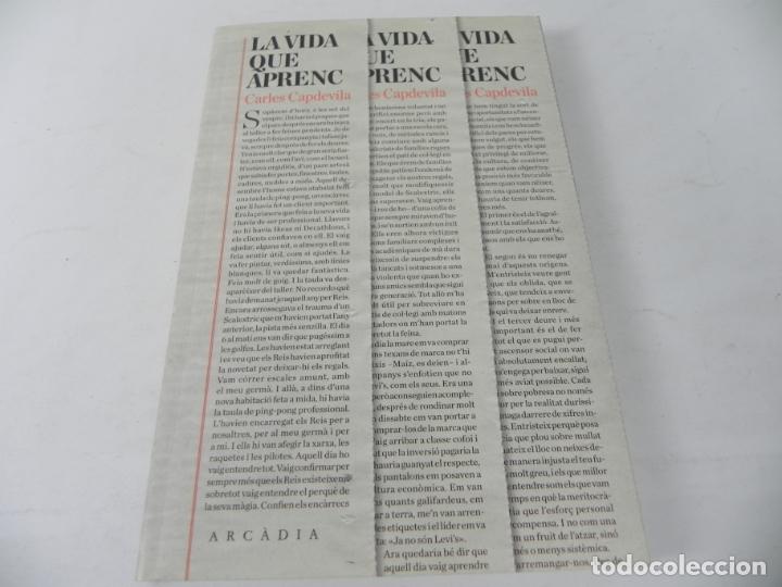 Libros de segunda mano: LA VIDA QUE APRENC (CARLES CAPDEVILA) ARCADIA-2017 (EN CATAL&Aacute;N) - Foto 2