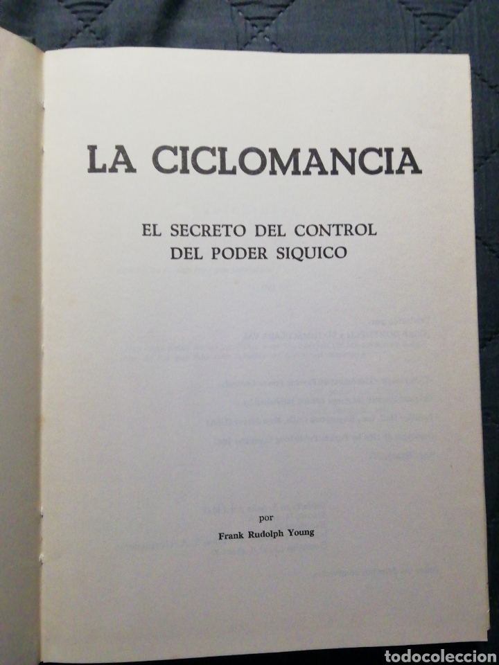 Libros de segunda mano: LA CICLOMANCIA. EL SECRETO DEL CONTROL DEL PODER SIQUICO. FRANK R YOUNG - Foto 2