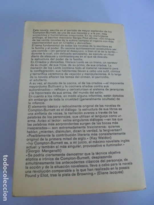 Libros de segunda mano: CRIADOS Y DONCELLAS. IVY COMPTON BURNETT. EDITORIAL ANAGRAMA. 1984 - Foto 13