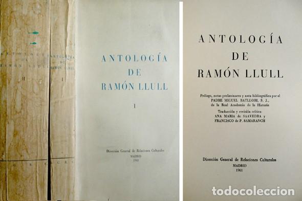 Libros de segunda mano: LLULL, Ram&oacute;n.  Antolog&iacute;a. 2 Vols.  1961. - Foto 1
