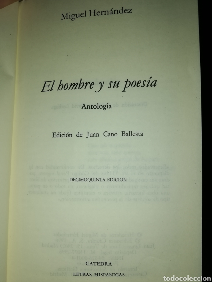 Libros de segunda mano: MIGUEL HERN&Aacute;NDEZ - EL HOMBRE Y SU POES&Iacute;A - Foto 2