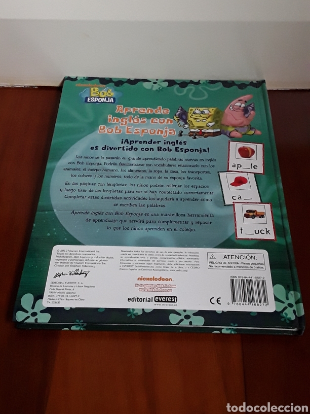 Libros de segunda mano: LIBRO APRENDE INGLES CON BOB ESPONJA. ACTIVIDADES Y JUEGOS PARA APRENDER. EVEREST - Foto 4