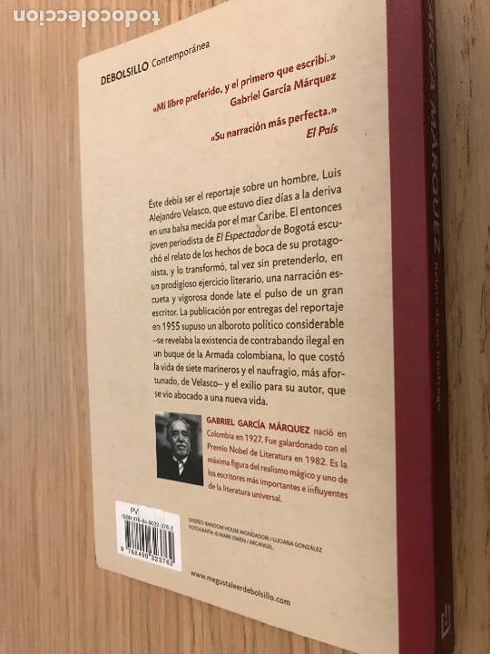 Libros de segunda mano: RELATO DE UN N&Aacute;UFRAGO - GARCIA MARQUEZ,GABRIEL - Foto 8