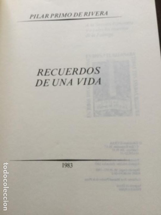 Libros de segunda mano: Libro Pilar Primo de rivera - Foto 3